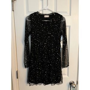 Black and cream starry dress size Small from Altar’d State. New with tags.